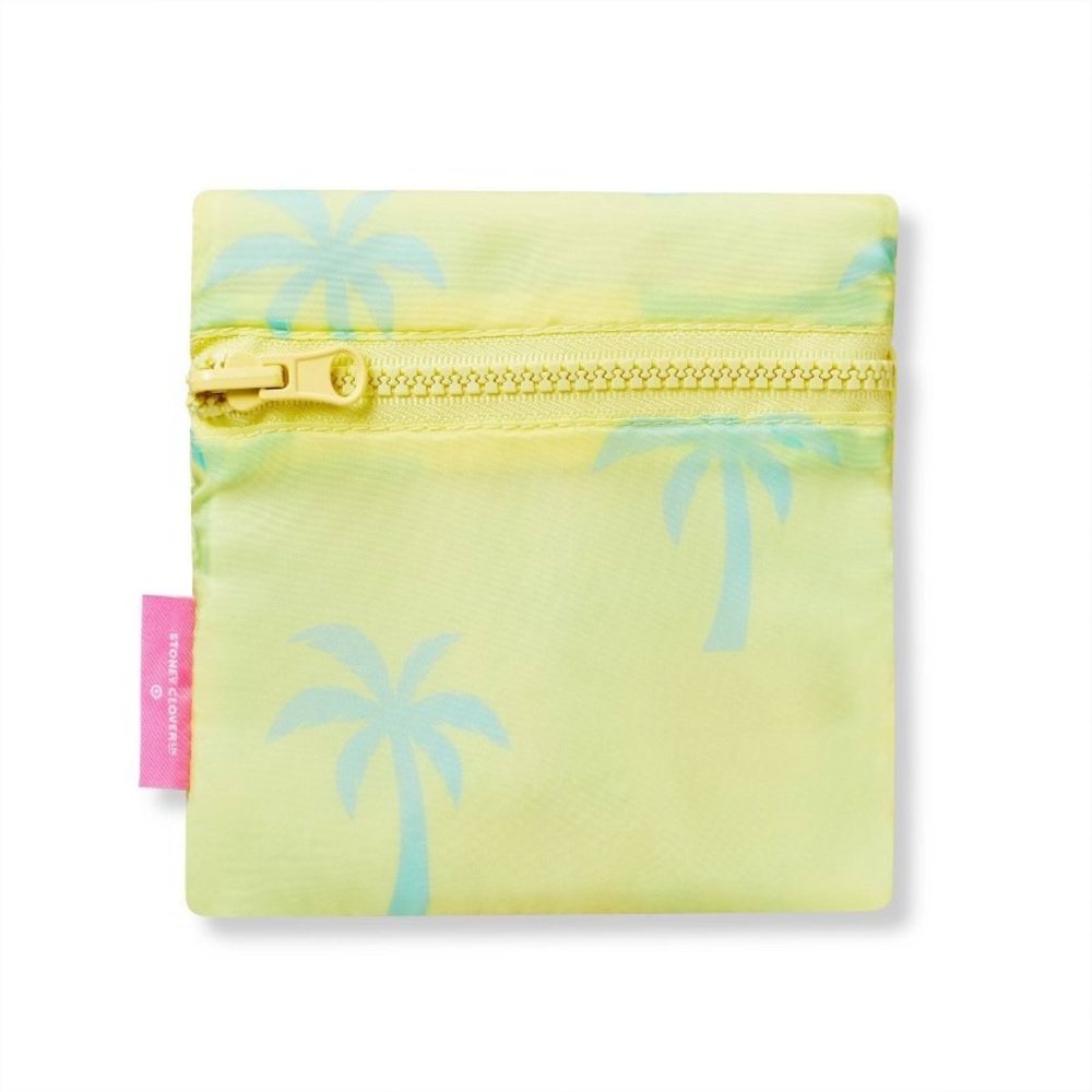 NWT Stoney Clover Lane x Target Reusable Tote Bag Light Yellow/Green Palm Tree - Picture 4 of 6